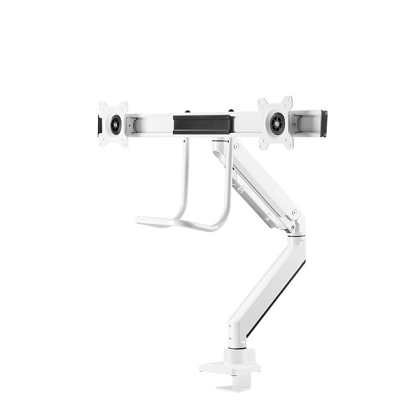 D775D dubbele monitor arm in wit