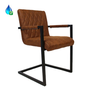 Labelwise stoel Diamond heeft een industriële look en is gemaakt van hoogwaardig Eco-leer